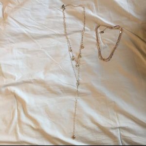 Gold body jewelry necklace